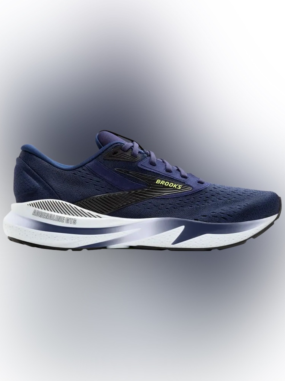 Brooks Navy and Black unisex Running Shoe with Neon Logo